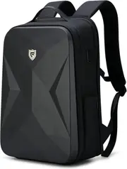 FENRUIEN 17 Inch Laptop Backpack for Men,Waterproof Anti Theft Computer Backpack with USB C Charging Port,Hardshell Gaming Laptop Bag,Black, Black, 17 Inch, Gaming Laptop Backpack
