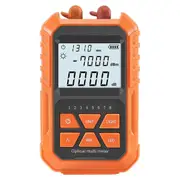 4 in 1 Optical Power Meter Visual Fault Locator 5km Light Pen LED Lighting OPM Network Fiber Optic Cable Tester Tools yellow