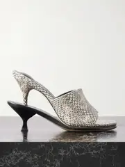 [Jacquemus] Jacquemus - The Double Snake-effect Leather Mules - Snake print - FR35 FR35 Animal print