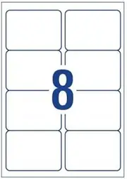 [8 Per Page] A4 Self Adhesive Address Labels Laser Inkjet Print Mailing Stickers Label 100 Sheets