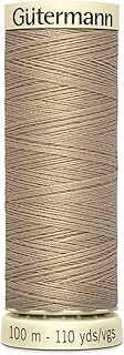 Gutermann 2T100/215 | 215-Beige 100% Polyester Sew All Sewing Thread | 100m