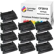 10 Pack Compatible Toner Cartridge Replacement for HP CF281X 81X (25,000 Pages) for HP Laserjet Enterprise M605 M605dn M605n M605x M606 M606dn M630 M630dn M630f M630h M630z