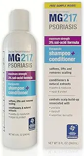 MG217 Psoriasis 3% Salicylic Acid Shampoo and Conditioner - a Psoriasis, Seborrheic Dermatitis and Dandruff Treatment, 8 Ounce
