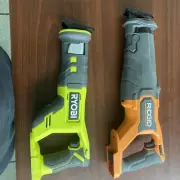 1 Ryobi and 1 Ridgid reciprocating saw 18v **BARE TOOL ONLY**