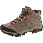 Merrell Womens Moab 3 Mid WP Beige Hiking Boots Shoes 10 Wide (C,D,W) BHFO 1764