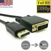 15 Feet Gold Plated DisplayPort DP to DVI-D Male Dual Link Cable Adapter 1080p