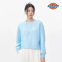 在飛比找momo購物網優惠-【Dickies】女款晴空藍純棉Dickies設計刺繡寬鬆落