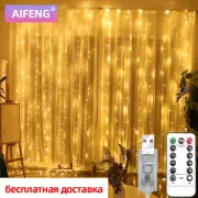 Christmas Holiday LED Decoration Lights Fairy Bedroom String Garland Remote Ligh