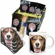 3dRose cgb_48739_1 Beagle Face Close-up (Textured) -Coffee Gift Basket, Multicolor