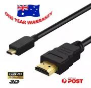 Gold Micro HDMI to HDMI Cable for GoPro Hero 3 3+ 4 Hero4 GO PRO HD 1080P 5M 2M