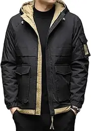 [Generic] Winter Warm Down Jackets Men Thick Hooded Windproof Parka Coat Plus Size Streetwear