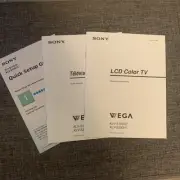 Sony LCD Color TV Operating Instructions Only KLV-S15G10 KLV-S20G10 WEGA 2005