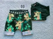 Bonds X Custom Made Shorts & Pocket Tee Set. Black Gigi Giraffe . Size 00. BNWT