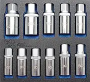 BGS 65515 Workshop Trolley Insert 1/6: Stud Bolt Extractor Set 5-16 mm 11 Pieces