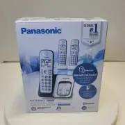 Panasonic KX-TGD563 Link2Cell DECT 6.0 Bluetooth Cordless Phones Navy Blue