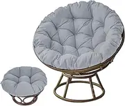 AHSBND Large Round Papasan Chair Cushion, Thick Outdoor Rocking Chair Cushion, Rattan Hanging Basket Cushion, Egg Nest Replacement Pad(Gray,100 * 100cm)