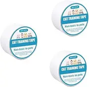 Sosoport 3pcs Anti-Scratch Cat Scratching Sticker Self-Adhesive Protective Tape for Sofa Double-Sided Furniture Protector Transparent Cat Deterrent for Couch Easy to Install