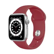 Silicone Sports Band For Apple Watch Series 4-7/SE 38mm 44mm Wine Red