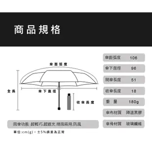 呆呆熊 超輕量 降溫五折傘 晴雨兩用傘 雨傘 【網狐家居】隨機款