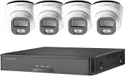 4MP (2560x1440) 4-Camera Military-Grade Aluminum Security System with IP66 Weatherproof & Smart Dual Light - Basic Series 2025