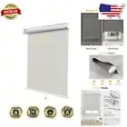Versatile Manual-Control Blackout Roller Shades - Cordless Design in Beige 28" W