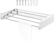 Foldable Wall Mounted Drying Rack, Wall Mounted Clothes Rack, Wall Mount Laundry Racks Folding Indoor, Laundry Drying Racks, Foldable, Retractable, Space Saving Clothes DryingRack.