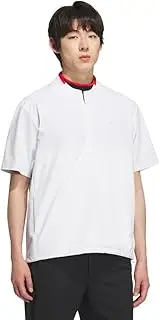 [adidas] Jacket, Adizero, Water Repellent, Half Zip, Short Sleeve, Window, Men's, White, L