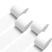 White Crepe Paper Streamers 4 Rolls 328ft, Pack of Party Streamers for Party ...