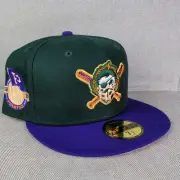 Exclusive New Era Pittsburgh Pirates Green Purple hat 7 1/2 Jolly Roger Masked