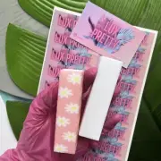 2 Pack Nail Buffing Shaping Blocks Manicure Large Reusable Pink Floral + White