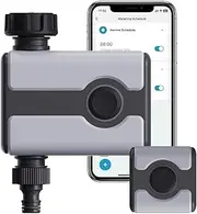 Aqualin WiFi Irrigation Computer with Alexa & Google Assistant - Smart Home Garden Watering with 2 Watering Modes, App Remote Control, Rain Delay, 2.4 GHz WiFi, Frost-proof & Leak-Proof