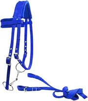 ＫＬＫＣＭＳ Horse Bridle with Reins Poll Strap Riding Accessories Padded Versatile Adjustable Practical Headstall Horse Riding Rope