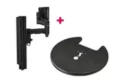 Atdec AWMS-4640 Single 460mm Monitor Arm + 400mm Post / 12kg (26.5lb) Flat Screen, 10kg (22lb) Curved Screen + Grommet Clamp Desk Fixing, Black