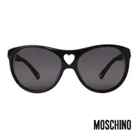 在飛比找momo購物網優惠-【MOSCHINO】義大利時尚心型太陽眼鏡(黑-MO5000