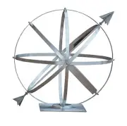 26" Decorative Sundial Armillary - Brushed Aluminum