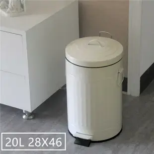 2030大號容量復古客廳廚房戶外商家用夾高腳踩踏美式有帶蓋垃圾桶