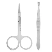 Nose Hair Tweezers Scissors Set Include Nose Hair Trimming Tweezers Curved A CHW