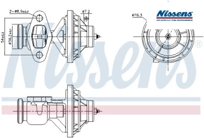 EGR GAS RECIRCULATION VALVE NIS98390 NISSENS I