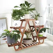 Fin A-Frame Plant Stand Window Patio Flower Rack Holder Shelf Indoor Outdoor Wood Au