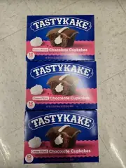 3 Boxes - Tastykake Creme Filled Chocolate Cupcakes 14.25oz Box