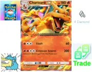 Pokemon TCG Pocket Trading Trade 4 Diamond Charizard EX Card ◆◆◆◆