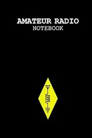 Amateur Radio Notebook: Graph Paper 5x5 | HAM International Amateur Radio Symbol | Black Cover