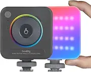 SmallRig P108 RGB Video Light,Portable LED Camera Lights 360° Full Color Photography Lighting w 3 Cold Shoe, 2500mAh Rechargeable On-Camera Video Light Panel 2700K - 6500K for YouTube, Vlogging 4055