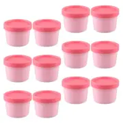 12 Pcs Cream Jars with Lids Ice Storage Tubs Containers Travel