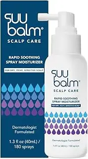 Suu Balm - Scalp Care Rapid Itch Relief Spray Moisturiser - Dry, Itchy, Flaky Scalp Treatment 40 ml Blue
