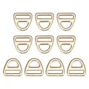 0.75" Adjuster Triangle with Bar Swivel Clip D Dee Ring Buckle, 10Pcs Gold Tone