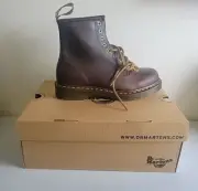 Dr. Martens Men's 1460 Leather Lace Up Boots - Brown Crazy Horse Size 7 NEW