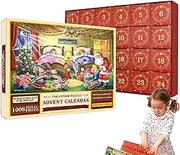 Christmas Puzzle Advent Calendar - Countdown Advent Calendar Toys | Christmas Countdown Calendar Jigsaw Puzzles, Holiday Christmas Puzzles for Kids