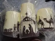 LED Flameless Christmas Nativity Scene Candles Holiday Home Decor Accents 6pcSet