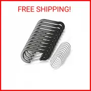 10 PCS Mini Carabiner Clips w/ Key Rings Aluminum D Shape Locking Carabine Keych